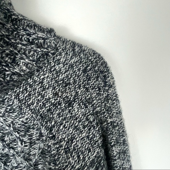 Verve Ami Black and White Cowl Neck Cable Knit Sweater Size M - Picture 3 of 8
